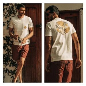 Taylor Stitch Heavy Bag Crewneck Tee in Desert Flower Mens Size Small